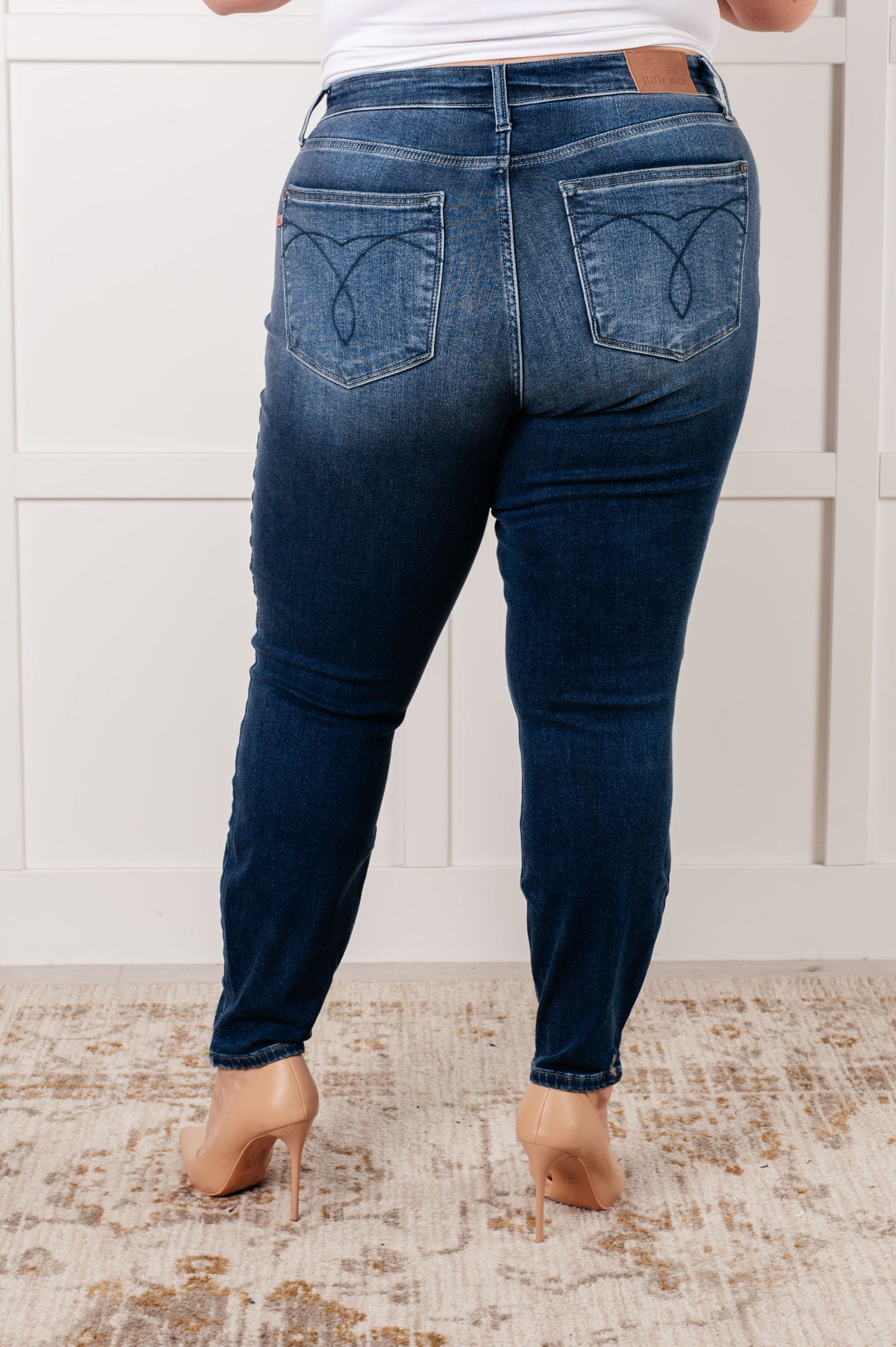 Skylar Mid-Rise Thermal Vintage Skinny Jeans | Judy Blue