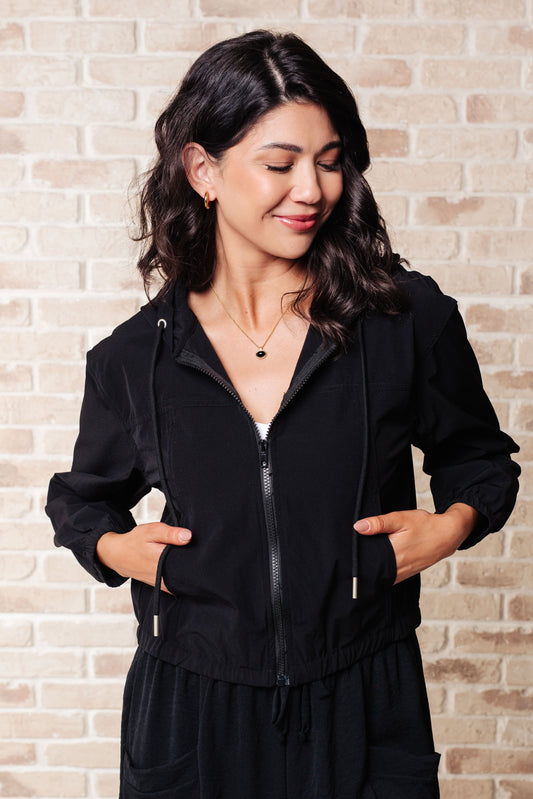 Sky of Only Clouds Zip-Up Jacket | Black