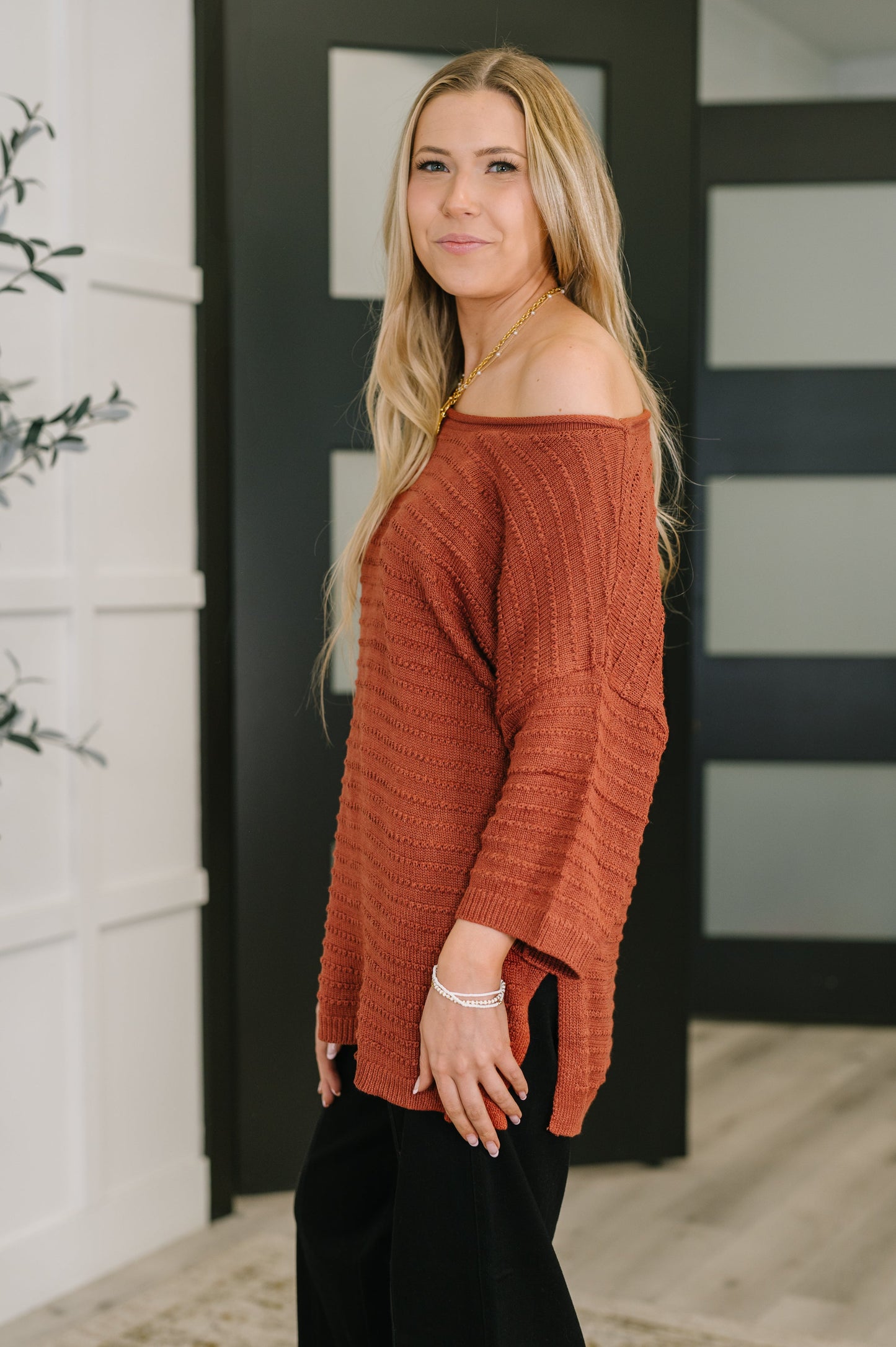 Slouchy Gal Off-Shoulder Top