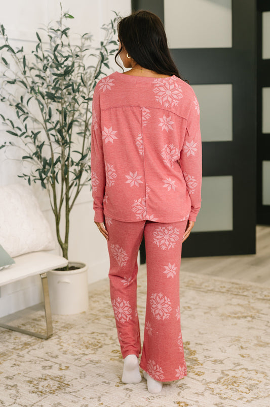 Snowflake Sniffles Pajama Set | Red