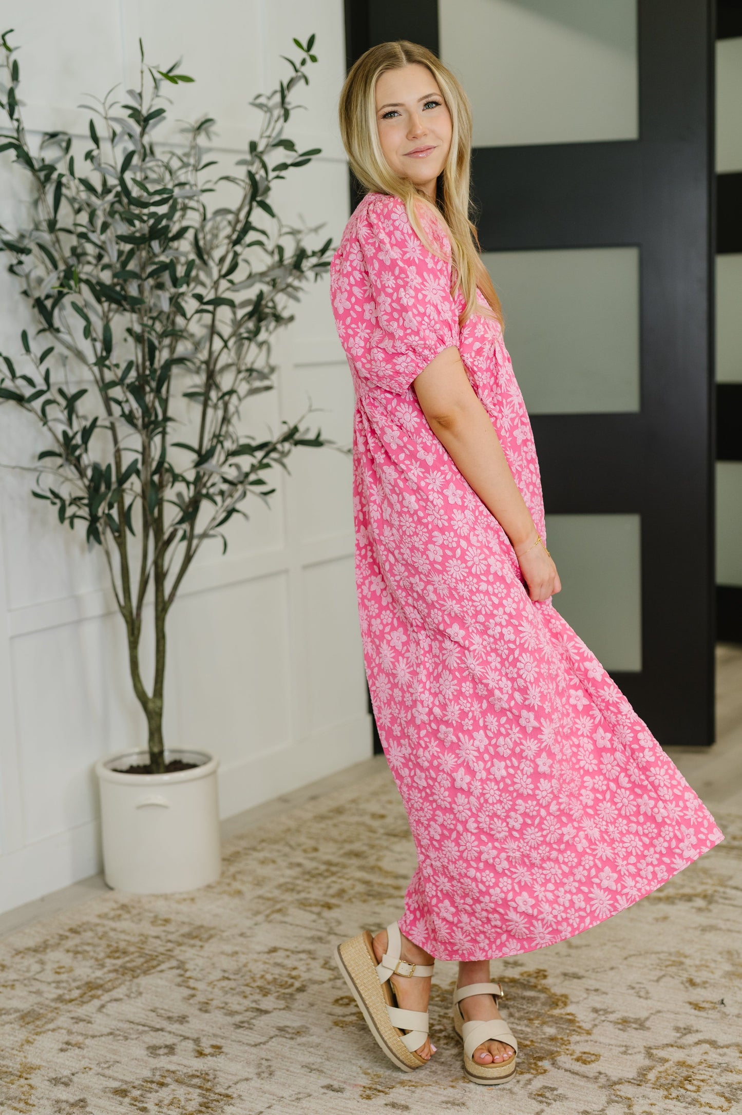 Softly Spoken Dress | Hot Pink