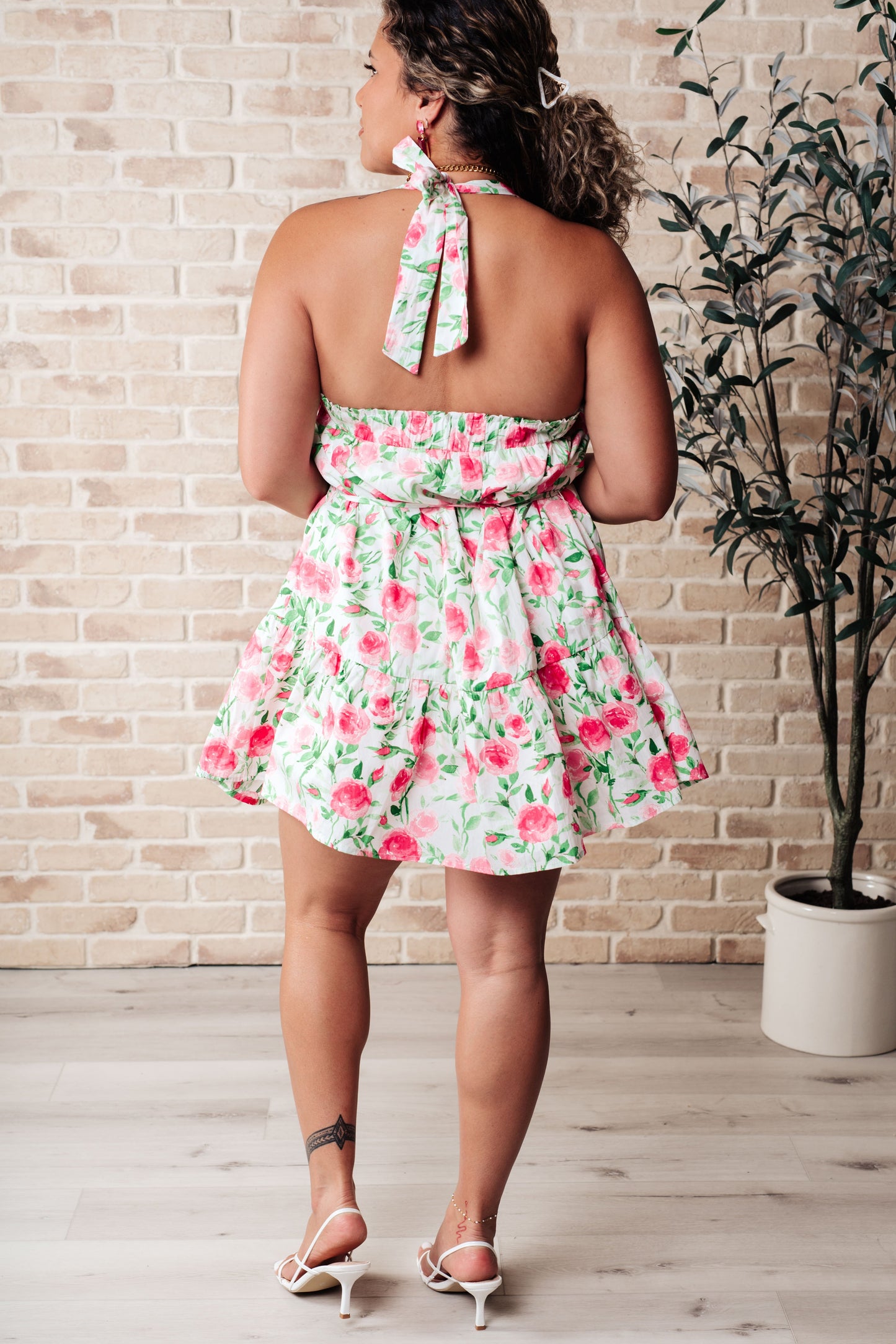 Soul Tied Floral Dress | Pink