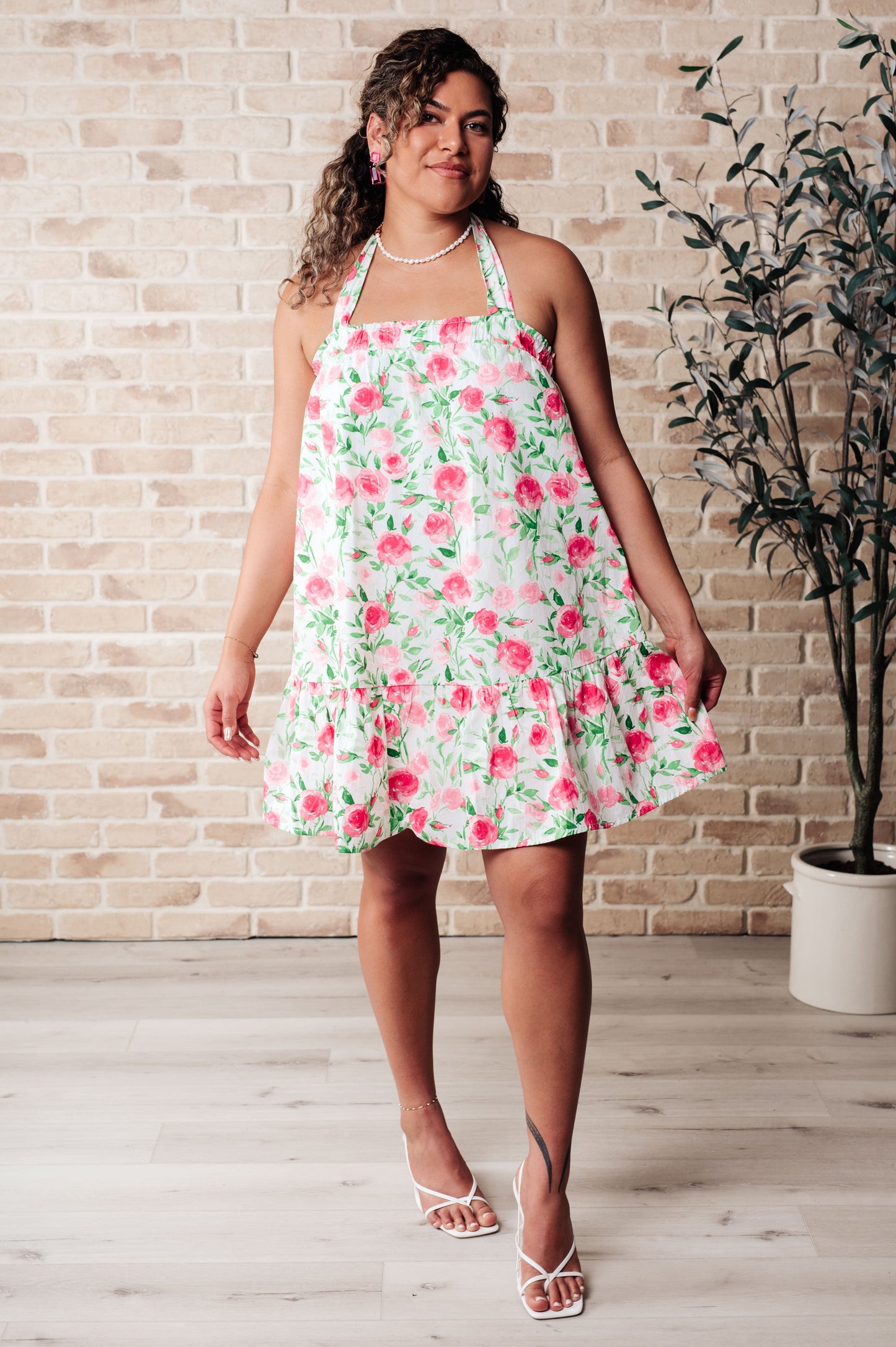 Soul Tied Floral Dress | Pink