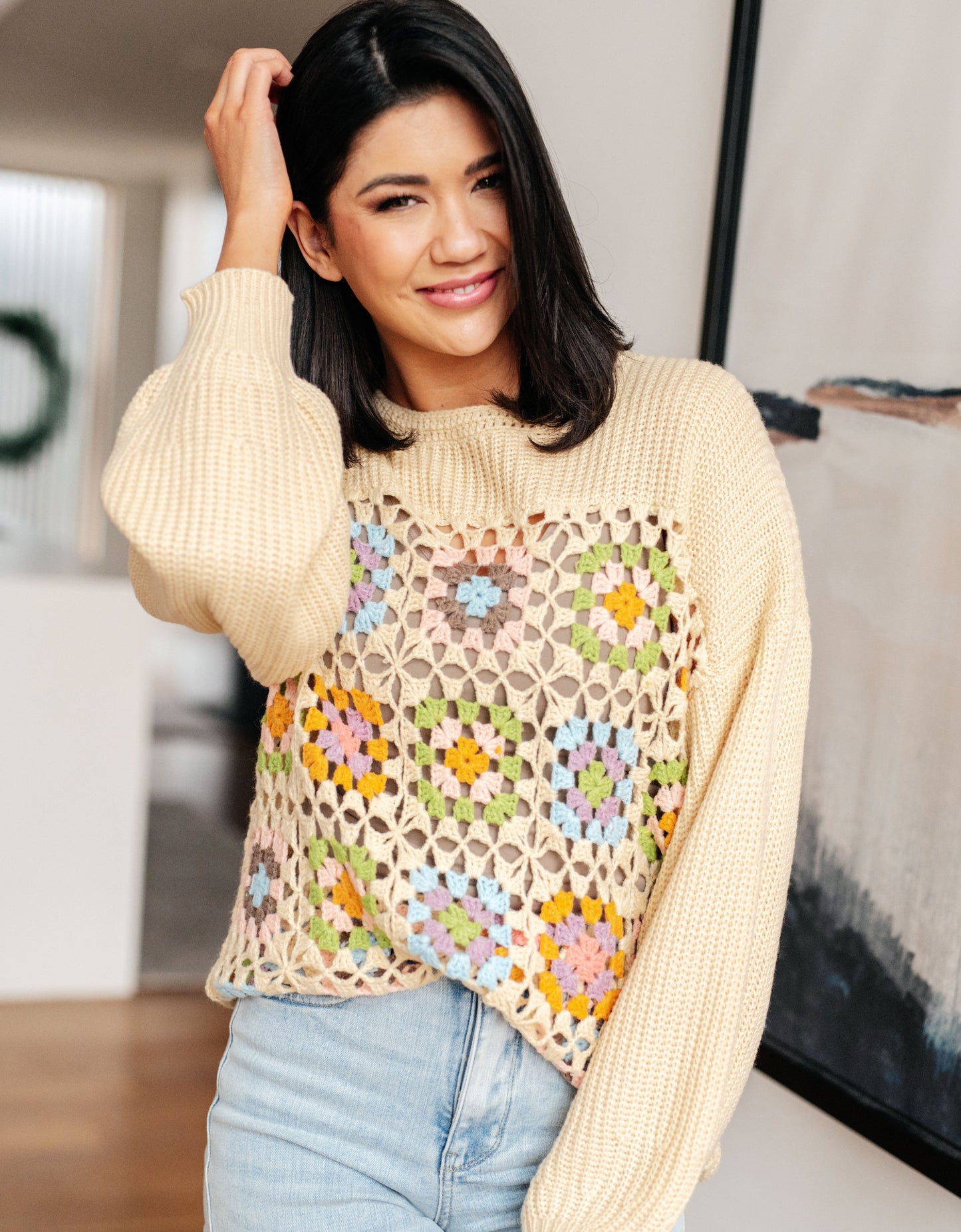 Square Dance Granny Sweater