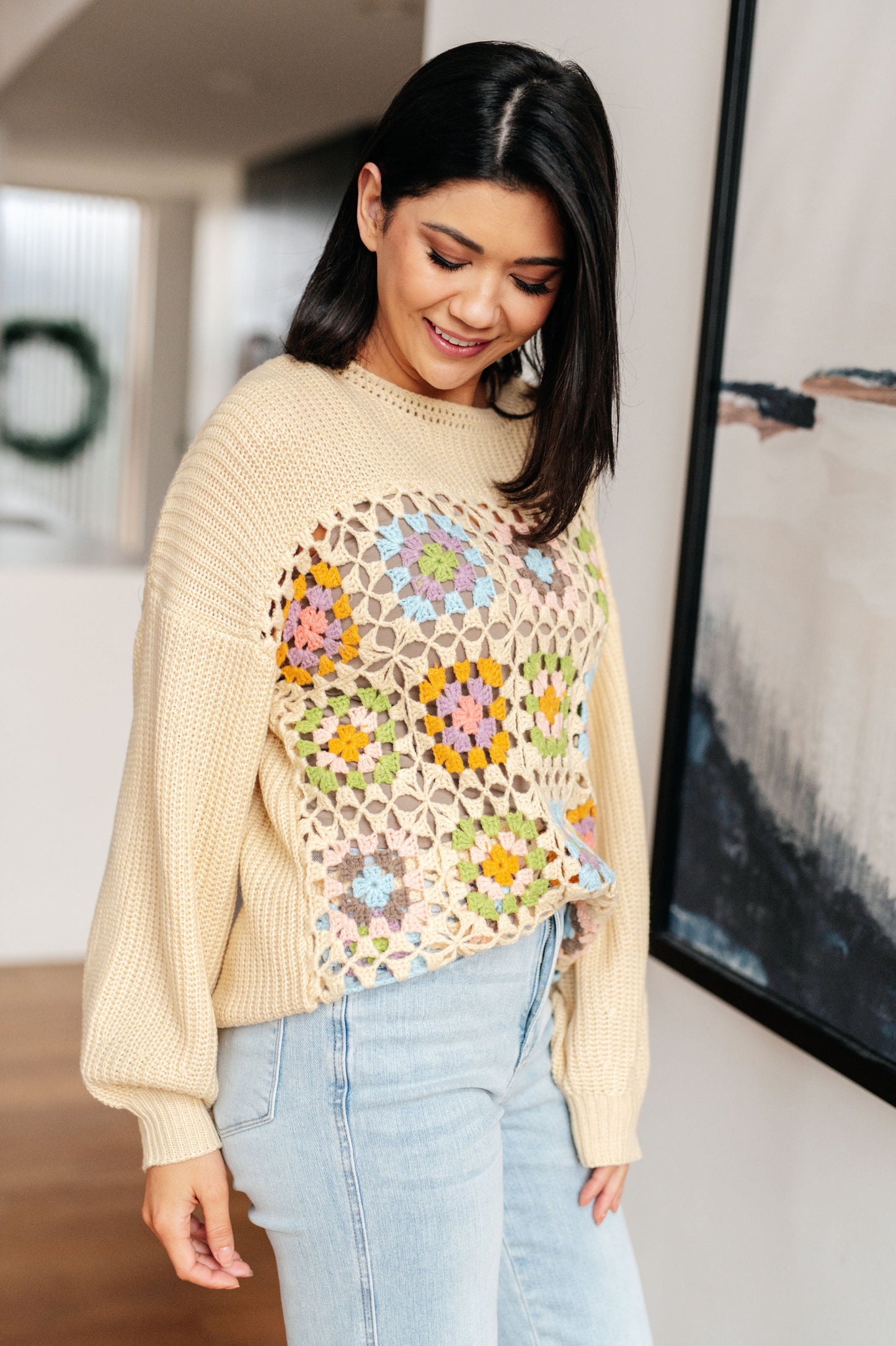 Square Dance Granny Sweater