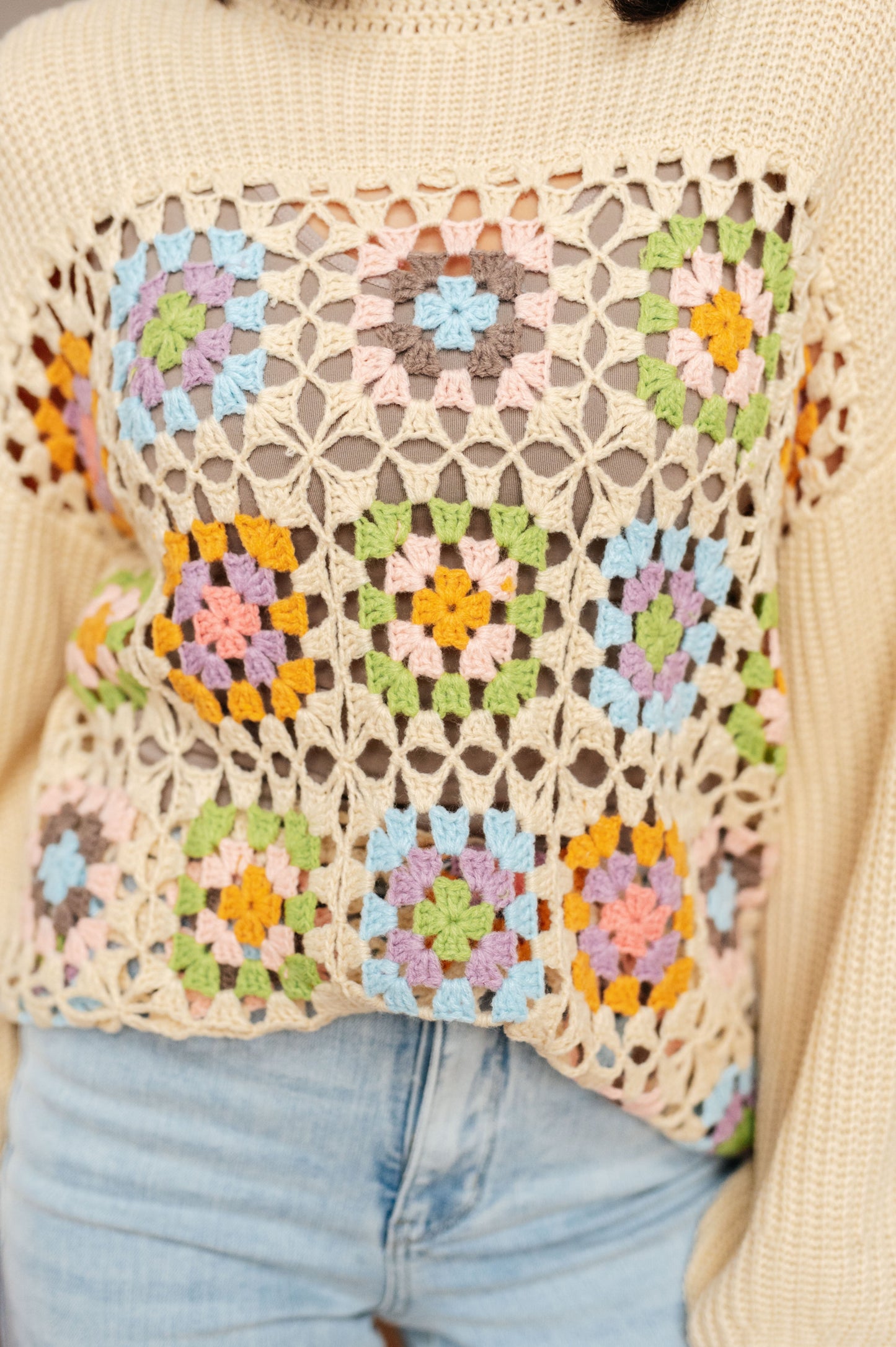 Square Dance Granny Sweater
