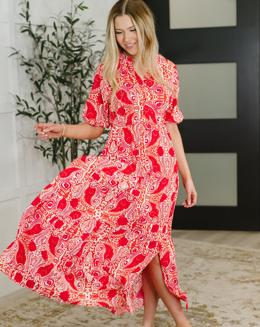 Strolling By Floral Maxi Dress