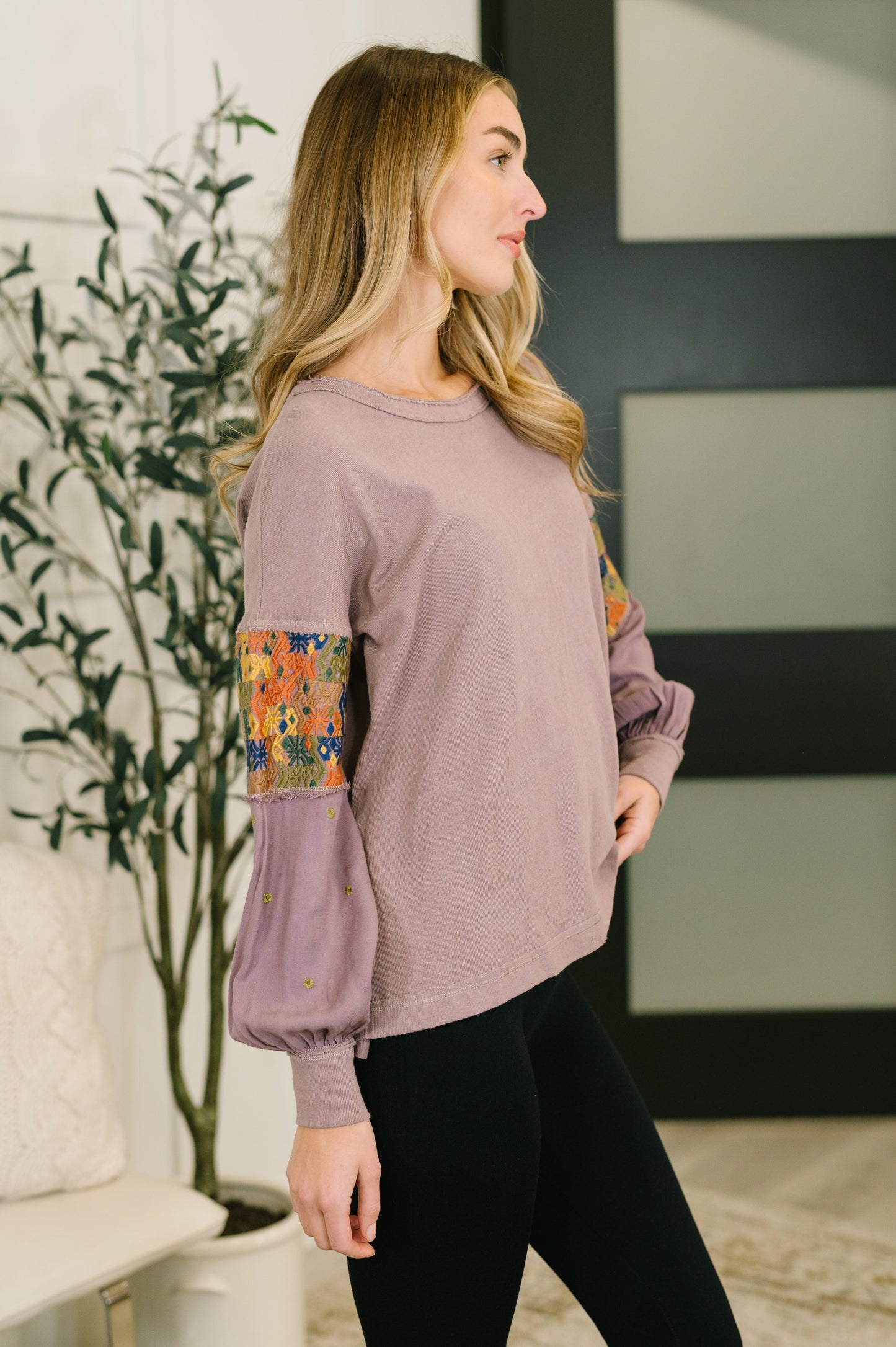 Subtle Breeze Floral Pullover Top