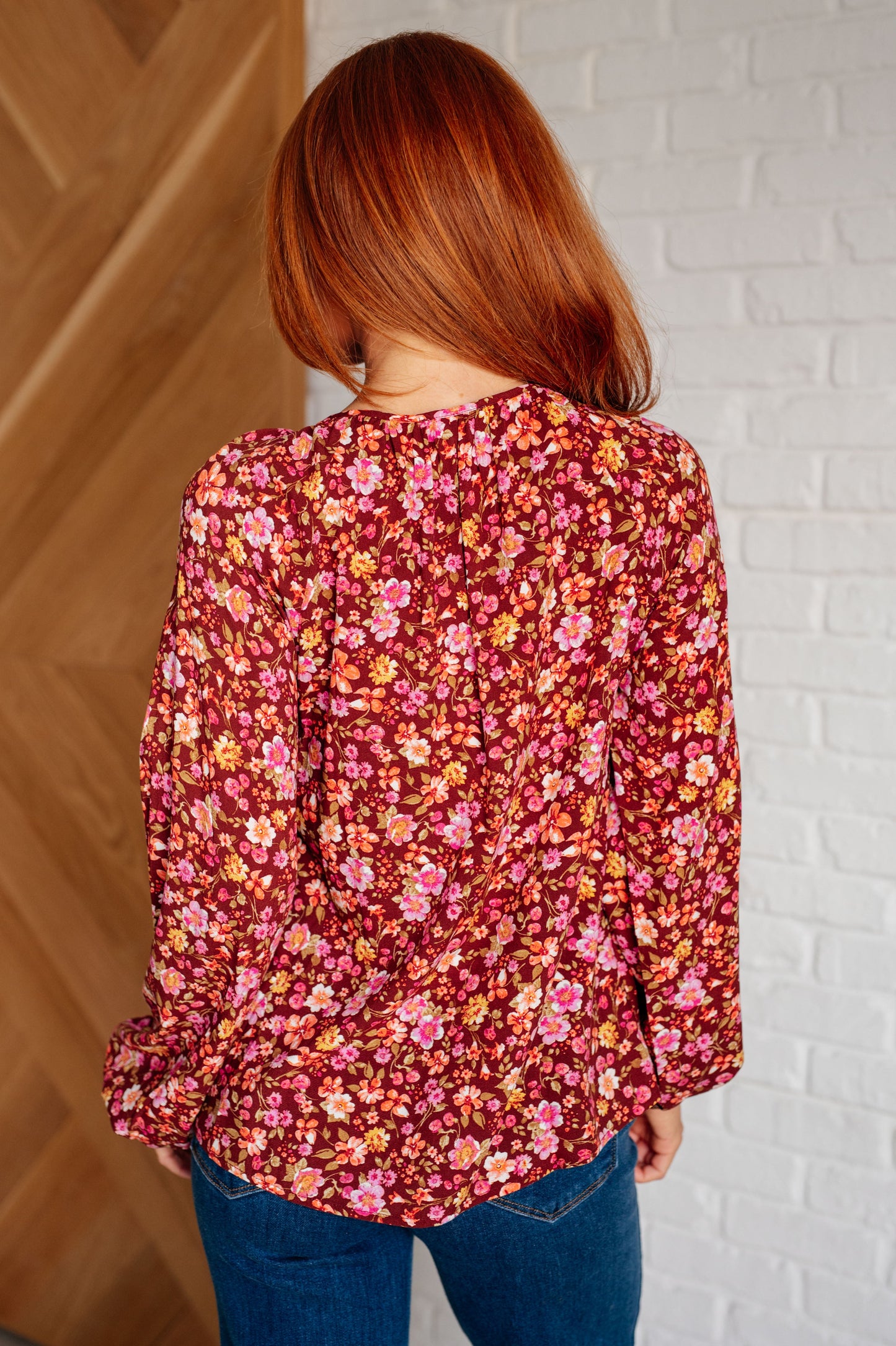 Sunday Brunch Blouse | Rust Floral