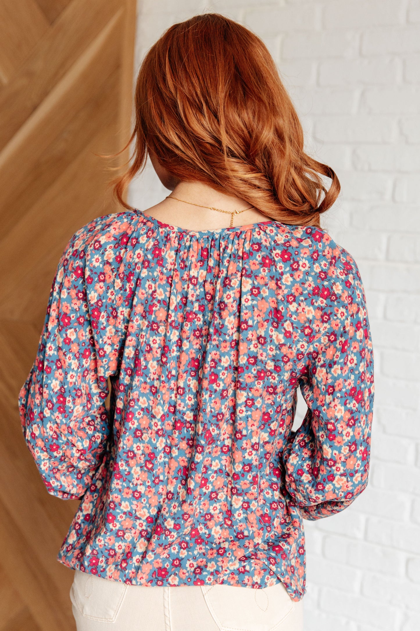 Sunday Brunch Blouse | Denim Floral