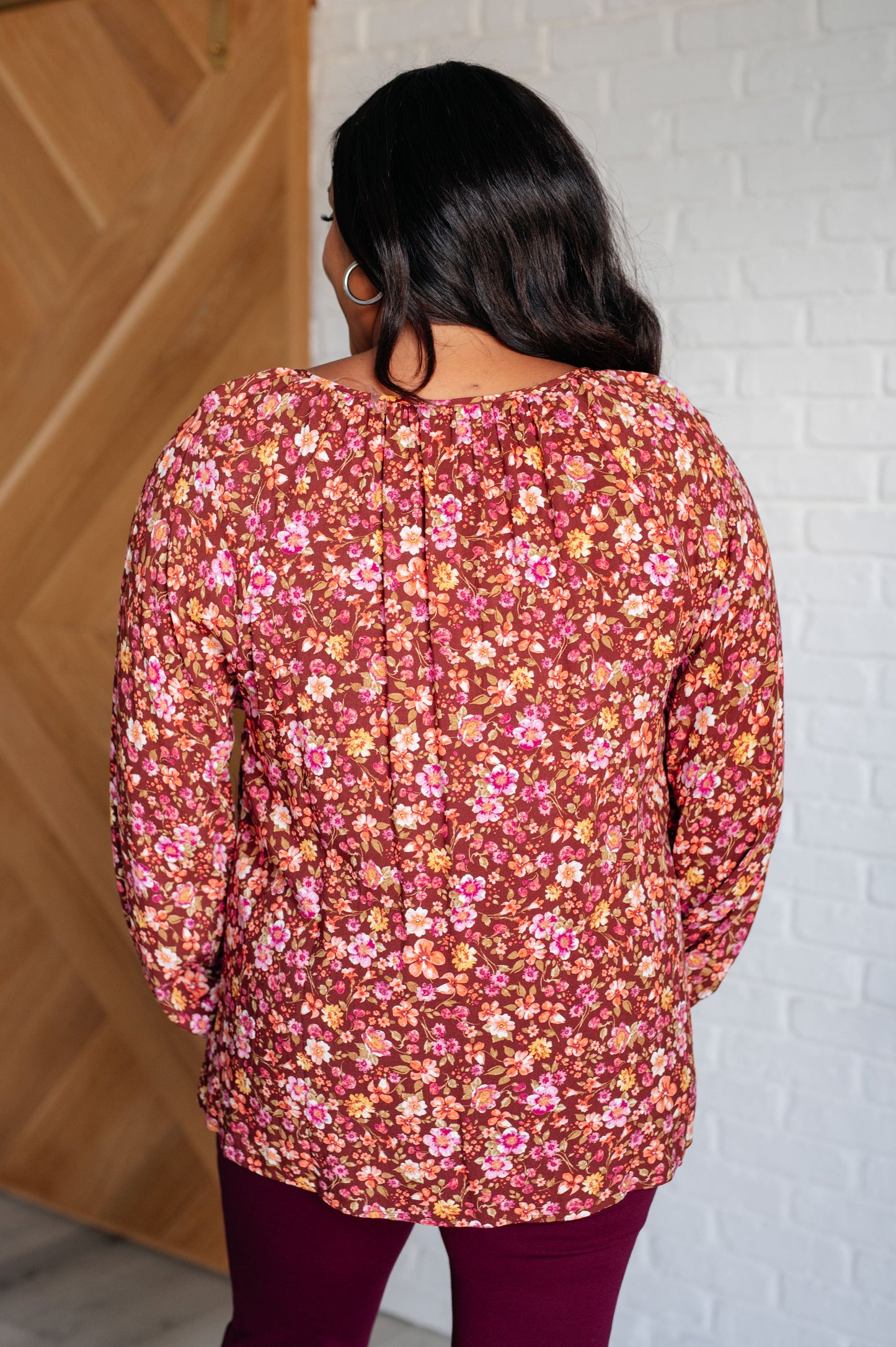 Sunday Brunch Blouse | Rust Floral