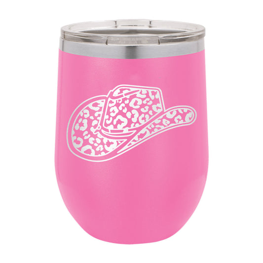 Leopard Cowgirl Hat Tumbler | 12oz