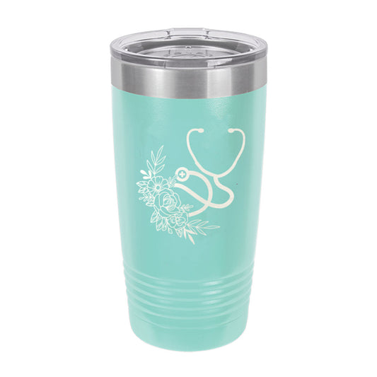 Floral Stethoscope Tumbler | 20oz