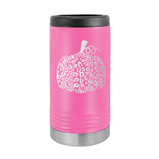 Leopard Pumpkin Slim Can Beverage Holder