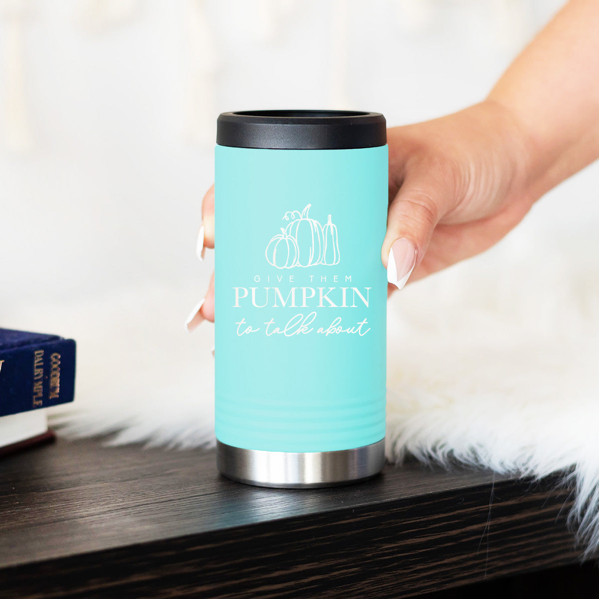 Give Them Pumpkin To Talk About Slim Can Beverage Holder