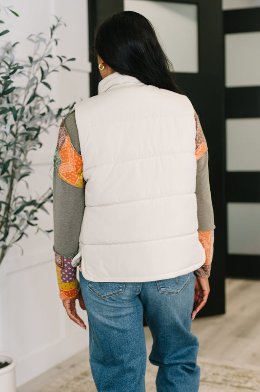 That's What I'm Talkin' About Puffer Vest | Sand Beige