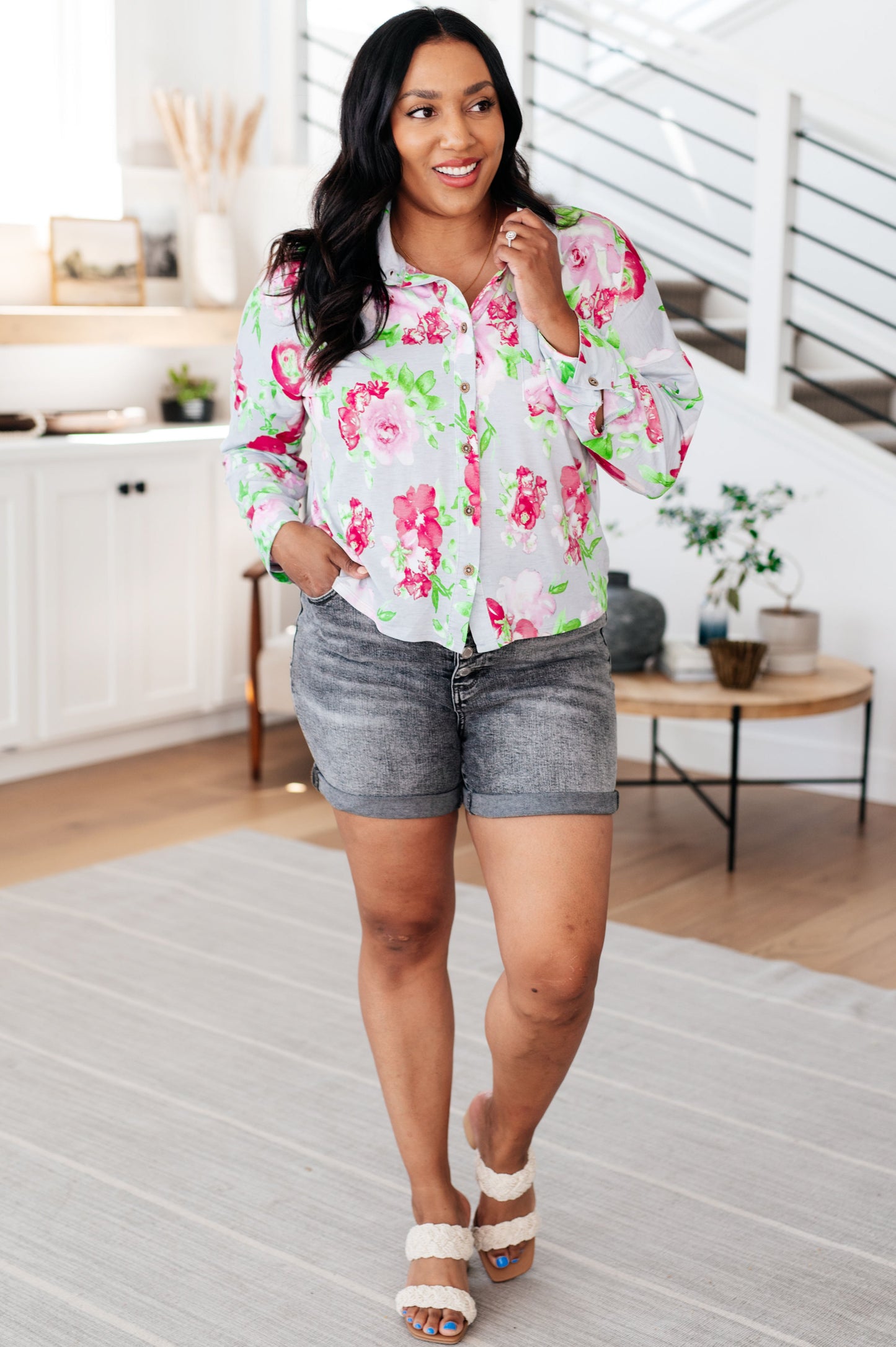 Thinking On It Floral Top