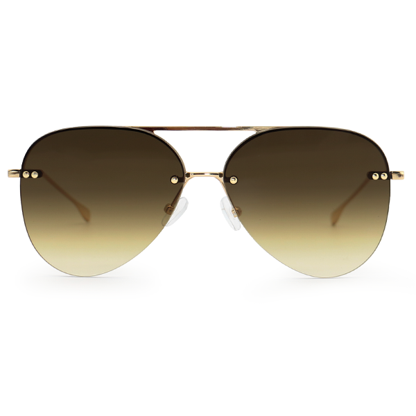 Megan Aviator Sunglasses | Olive & Gold