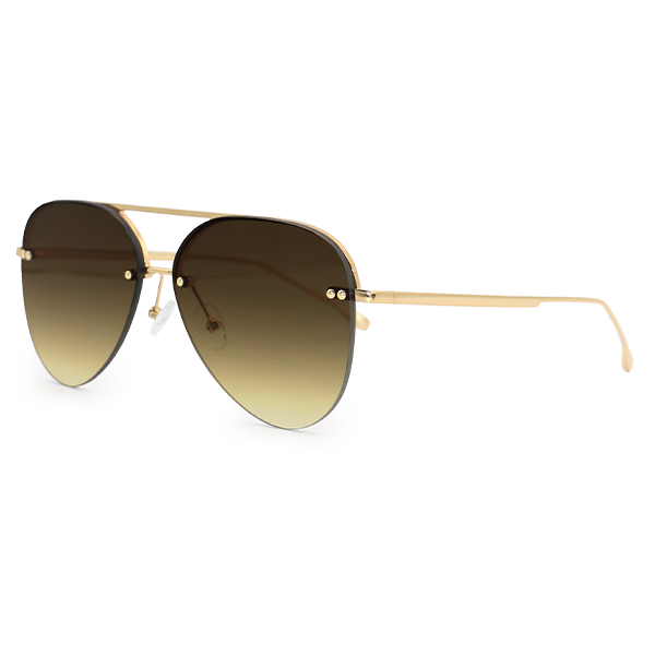 Megan Aviator Sunglasses | Olive & Gold