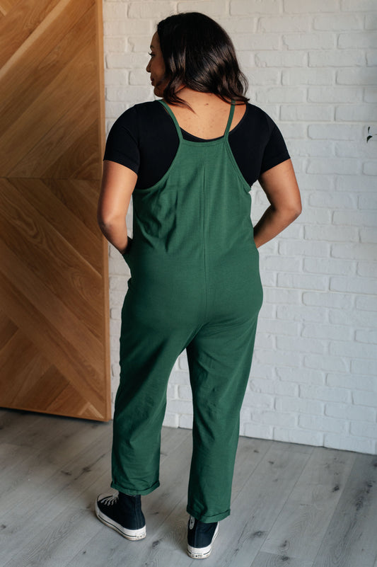 Totally Me Spaghetti Strap Jumpsuit | Dark Green