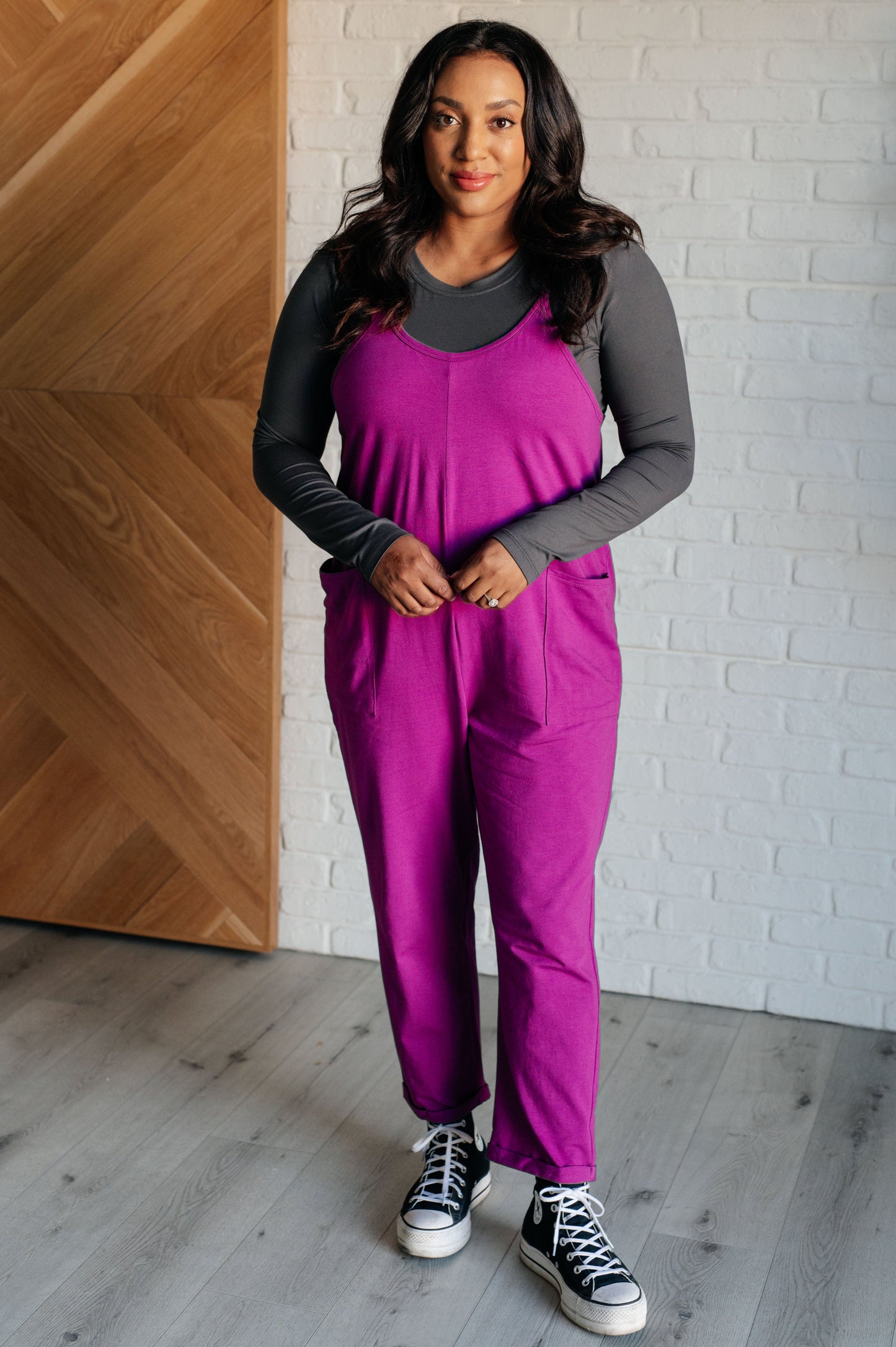 Totally Me Spaghetti Strap Jumpsuit | Light Plum