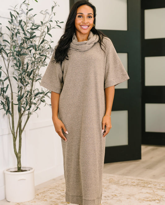 Travel Envy Ribbed Dress | Light Coco