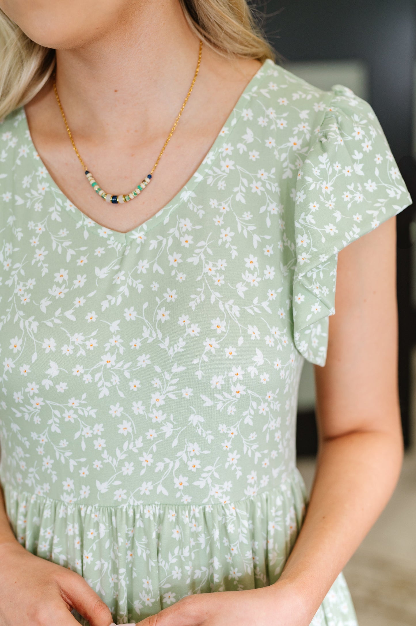 Twirl Me Softly Dress | Sage