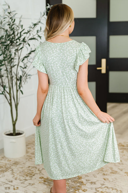 Twirl Me Softly Dress | Sage