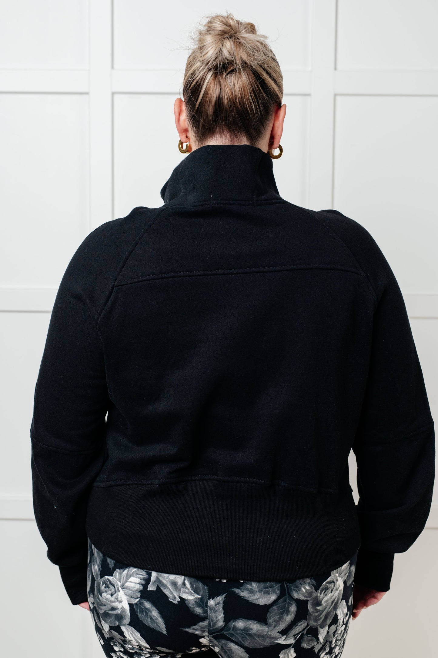 Under Her Spell Half-Zip Pullover | Black