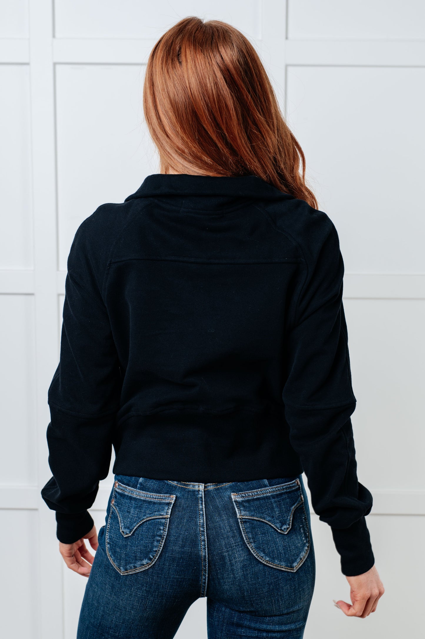 Under Her Spell Half-Zip Pullover | Black