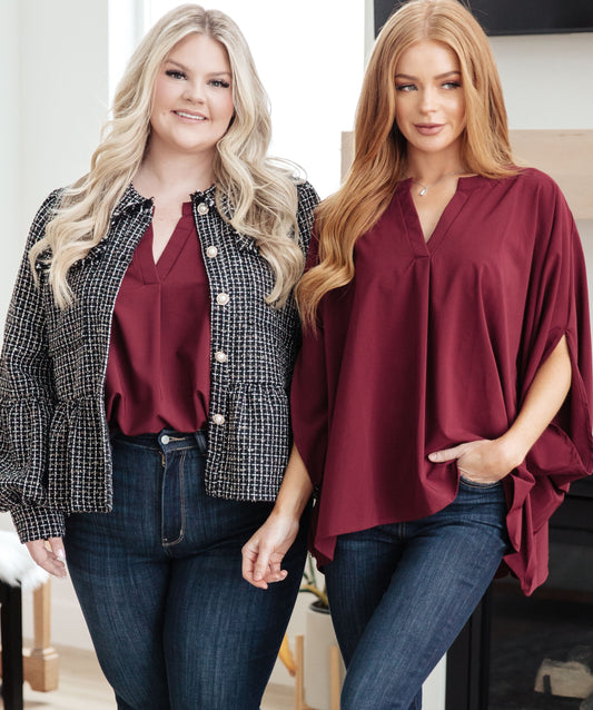 Universal Philosophy Blouse | Wine