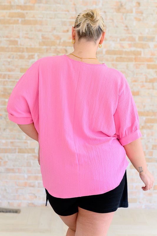 Up For Anything V-Neck Blouse | Pink