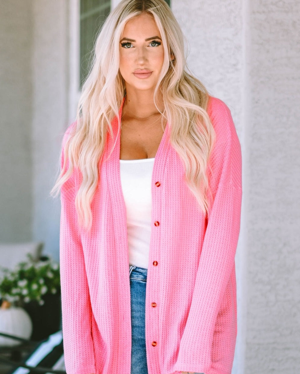 Blushing in Pink Long Sleeve Cardigan