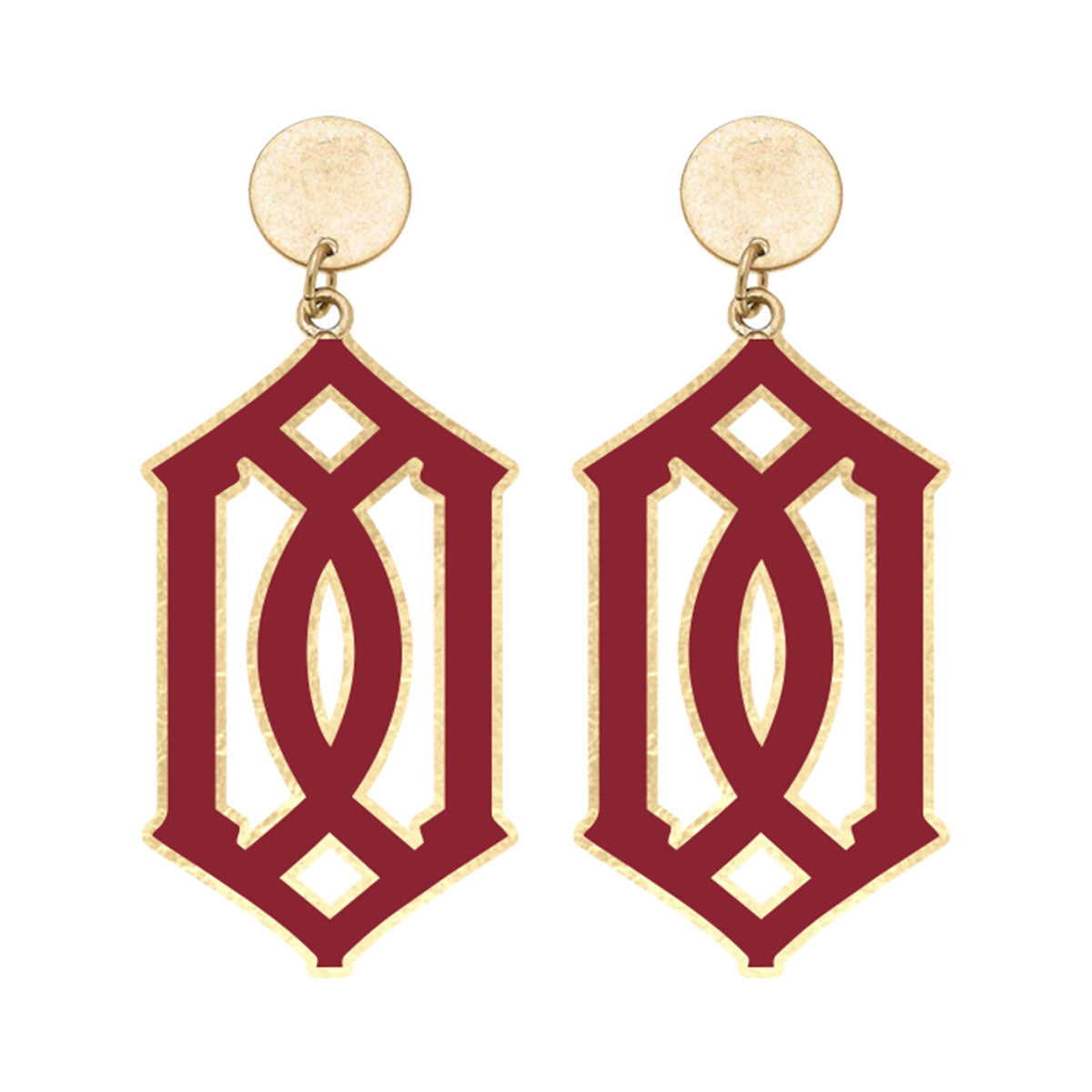 Trellis Earrings | Garnet