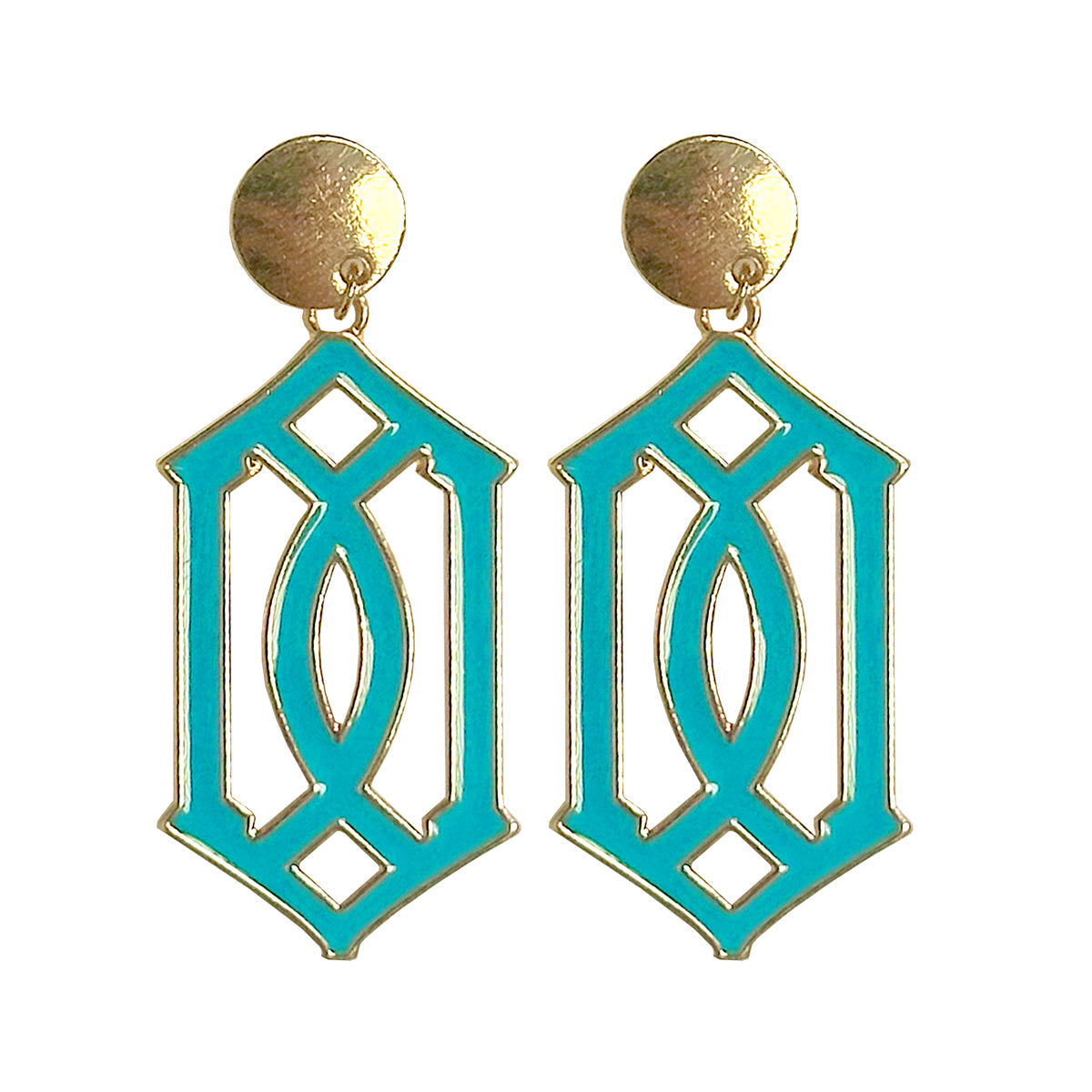 Trellis Earrings | Teal