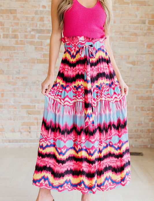 Watch Me Twirl Abstract Skirt