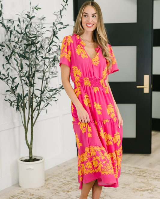 Whispering Willow Dress | Fuchsia