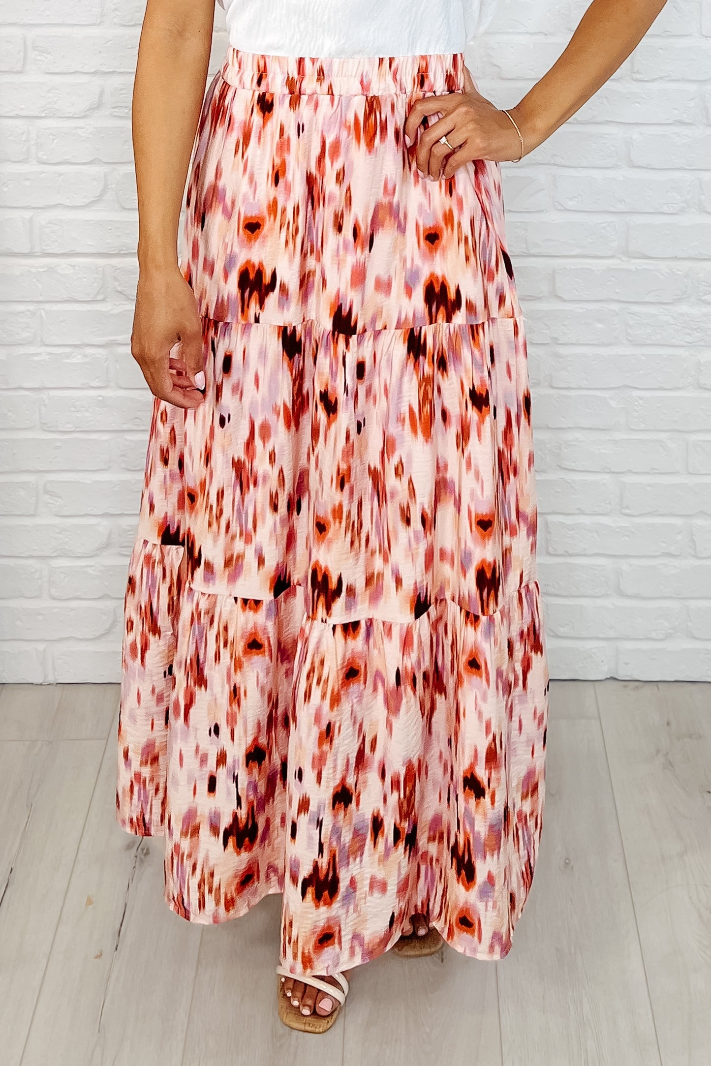Words Fail Me Watercolor Maxi Skirt