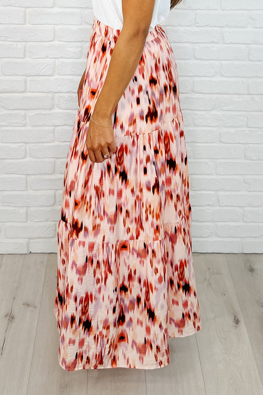 Words Fail Me Watercolor Maxi Skirt