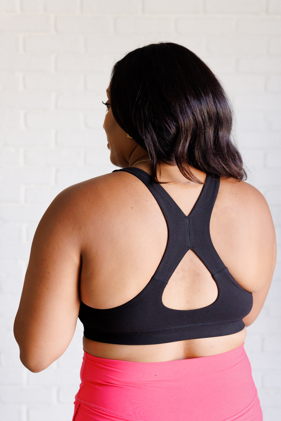 Working Out My Ego Cross Back Sports Bra | Black