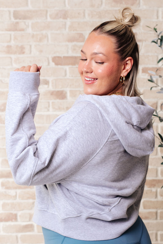 Working Up A Sweat Hooded Pullover | Grey