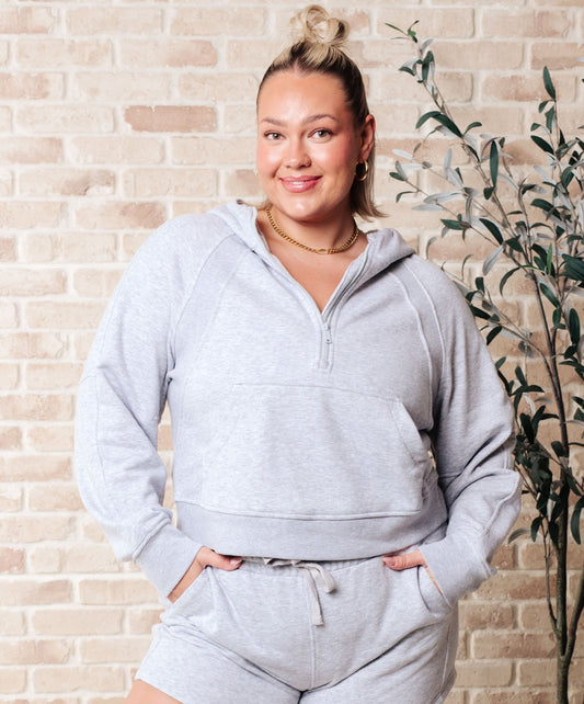 Working Up A Sweat Hooded Pullover | Grey