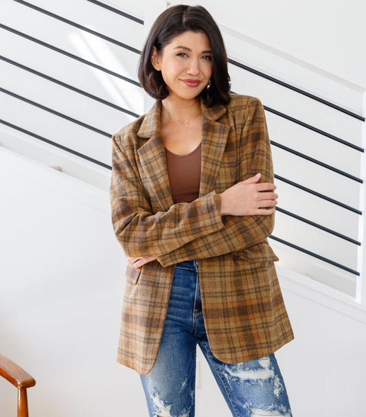 World Class Plaid Blazer