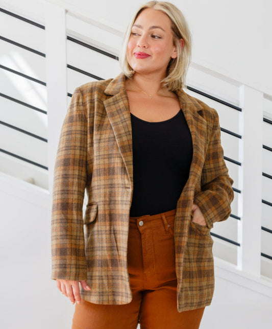World Class Plaid Blazer