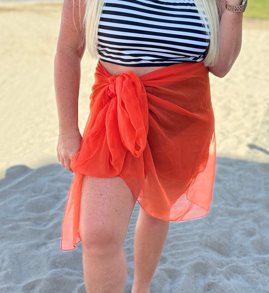 Wrapped In Summer Versatile Swim Cover | Orange