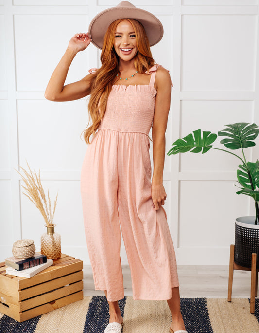 You Swoon, You Sigh Ruffle Neckline Jumpsuit