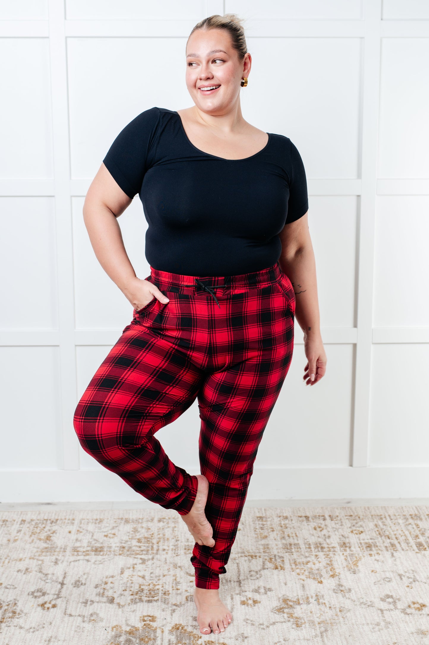 Your New Favorite Joggers | Red Plaid