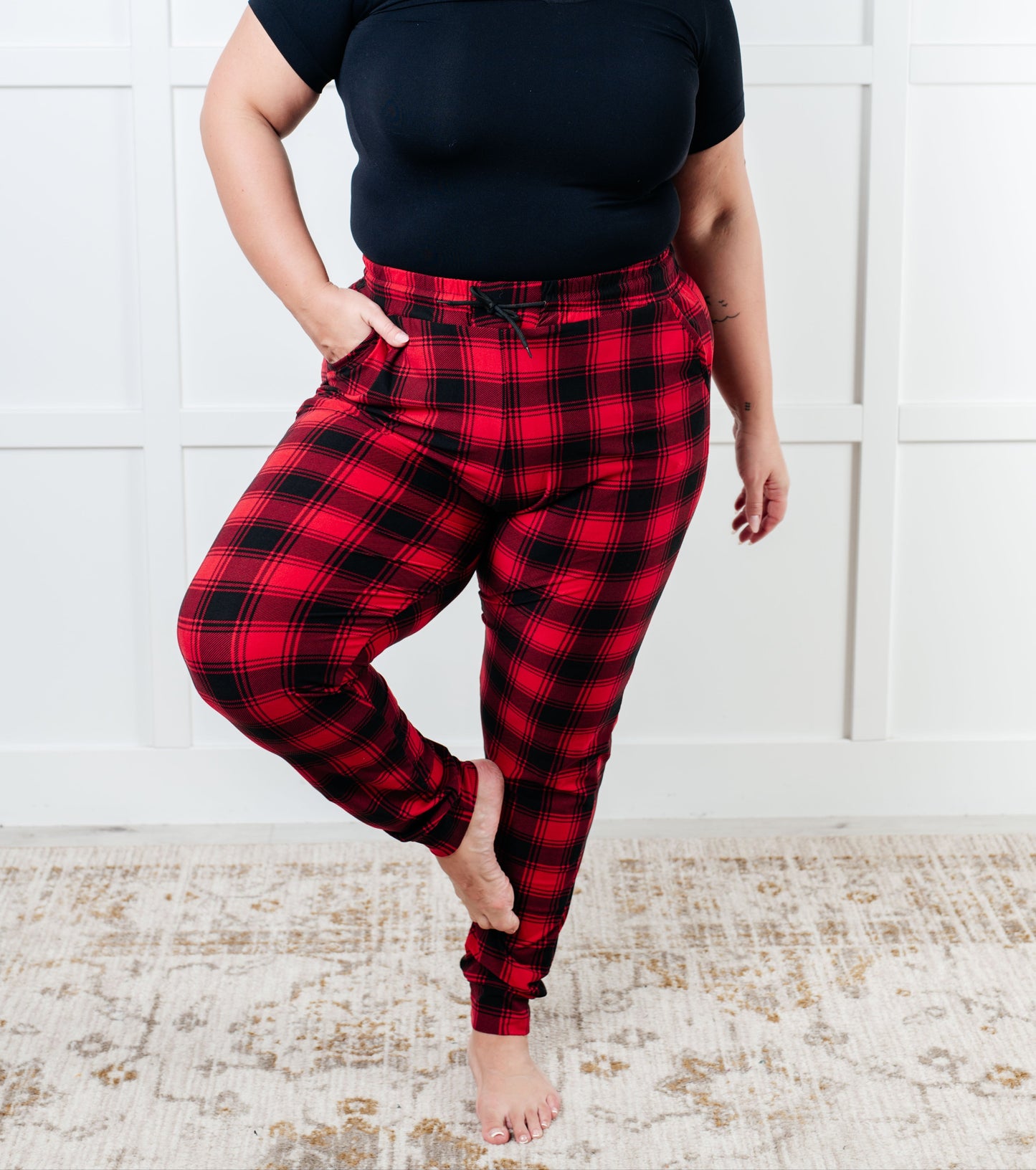 Your New Favorite Joggers | Red Plaid