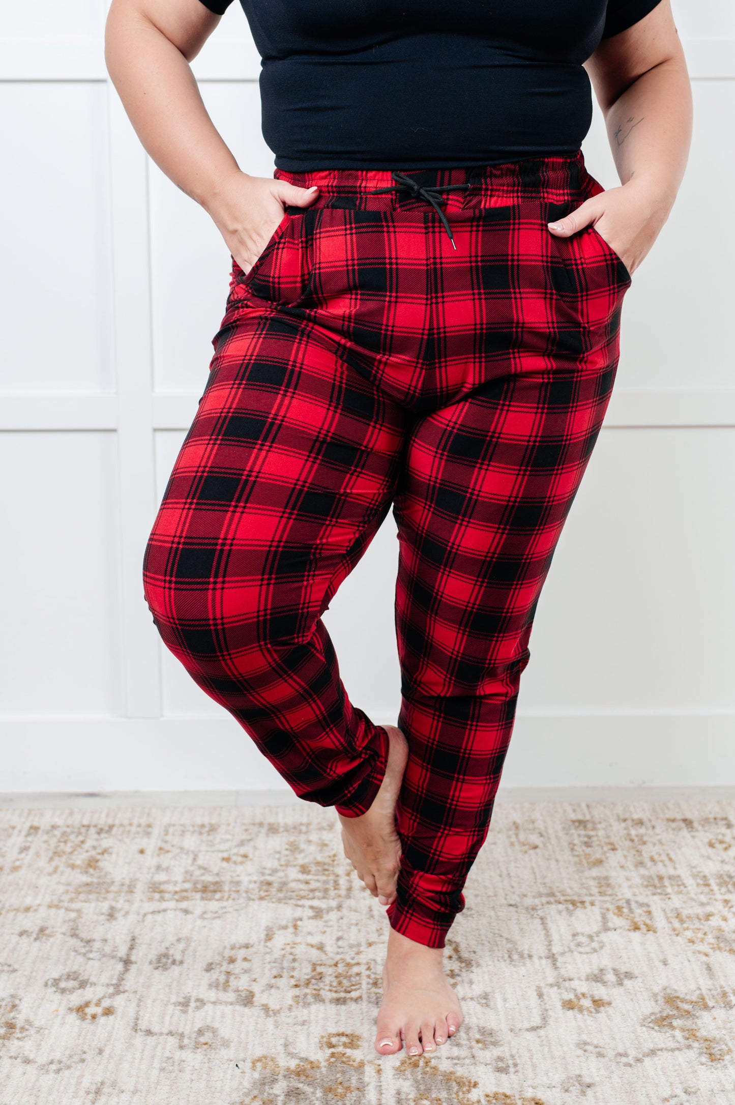 Your New Favorite Joggers | Red Plaid