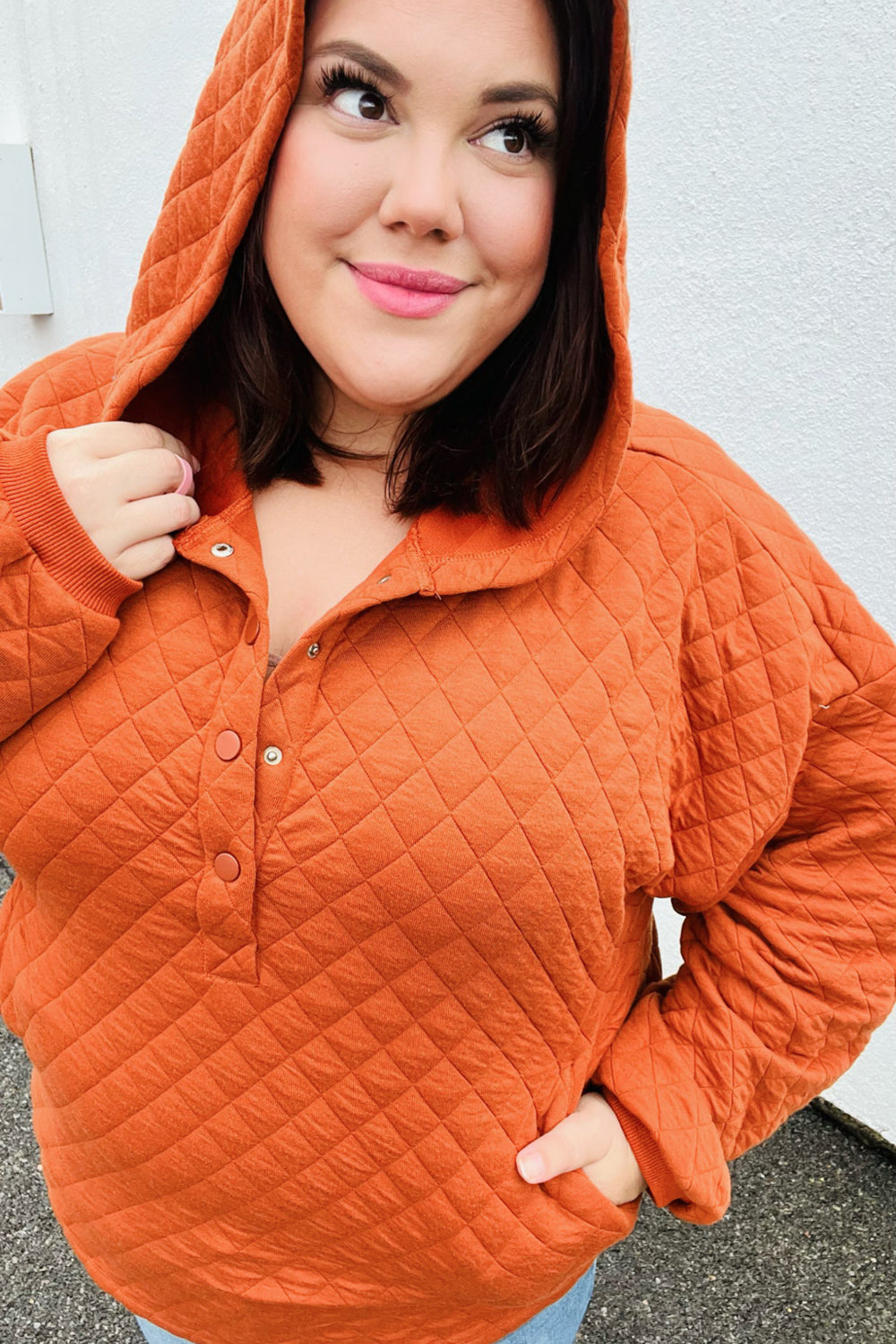 Feeling Bold Quilted Snap Hoodie